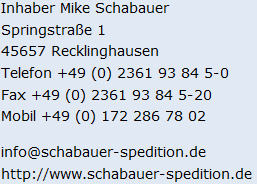 Impressum Anschrift